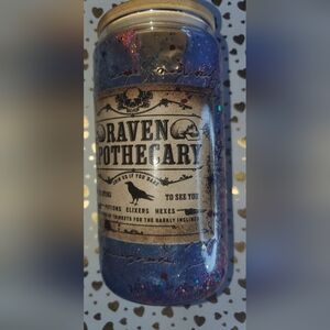 Hand pressed 20oz snow globe glass cup